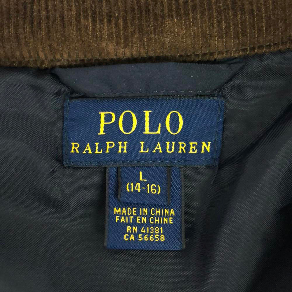 ポロラルフローレン キルティングジャケット L（14-16） ネイビー POLO RALPH LAUREN 中綿 キッズ