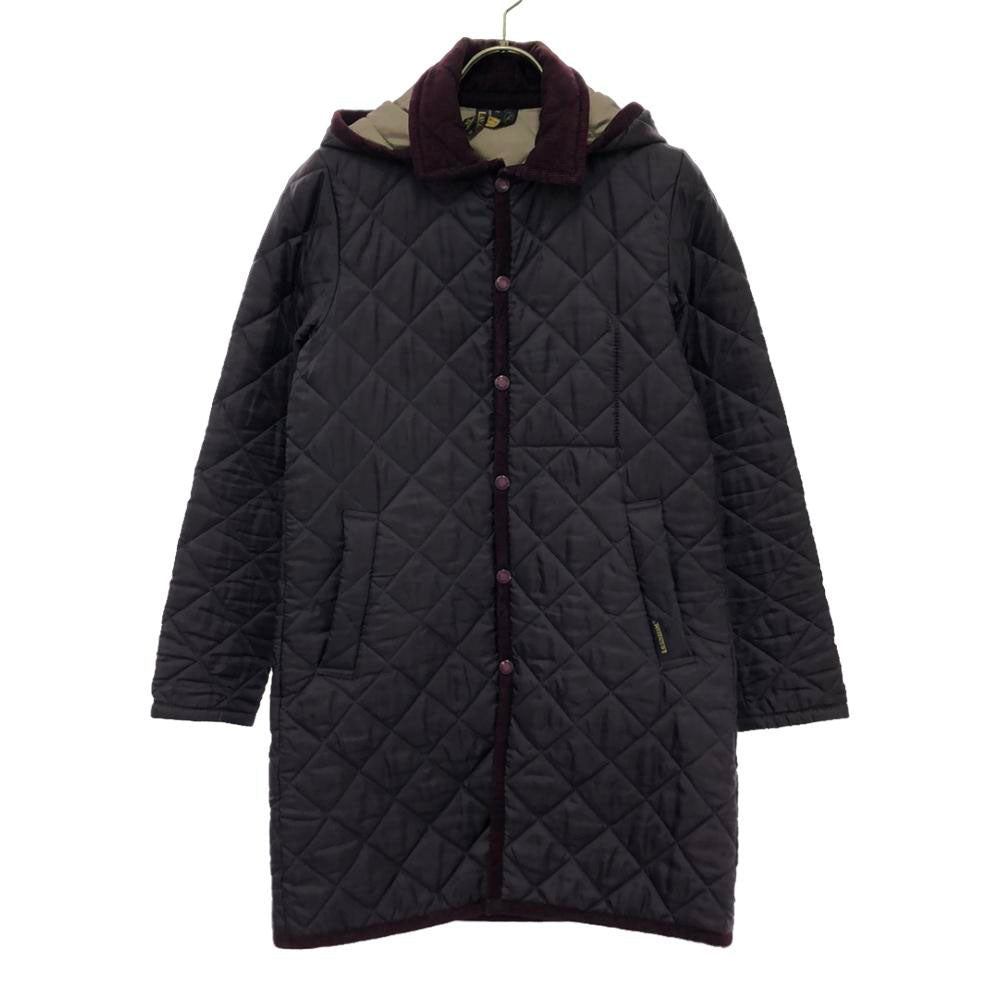 LAVENHAM ラベンハム イギリス製 フード付 キルティングコート 36 パープル系 レディース
