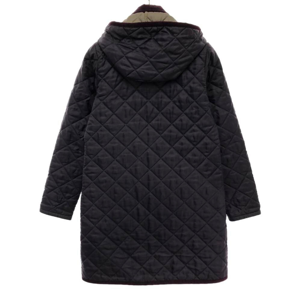 LAVENHAM ラベンハム イギリス製 フード付 キルティングコート 36 パープル系 レディース