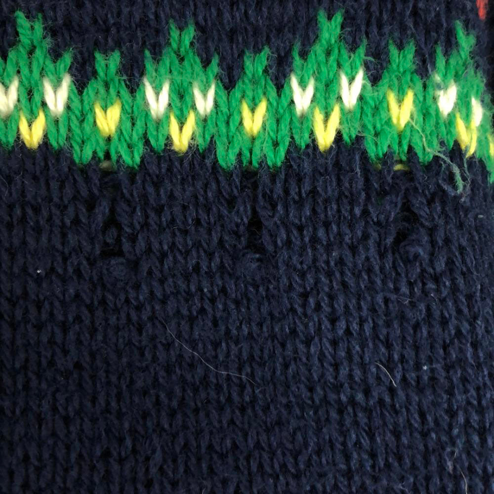 Polo by Ralph Lauren ポロバイラルフローレン 総柄 長袖 セーター S ネイビー系 ニット メンズ