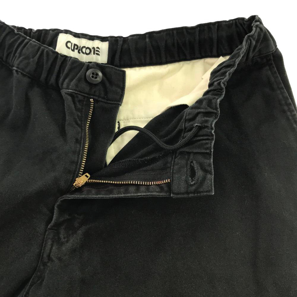 カップアンドコーン 日本製 ロゴタグ コットンパンツ 2 ブラック CUP AND CONE メンズ