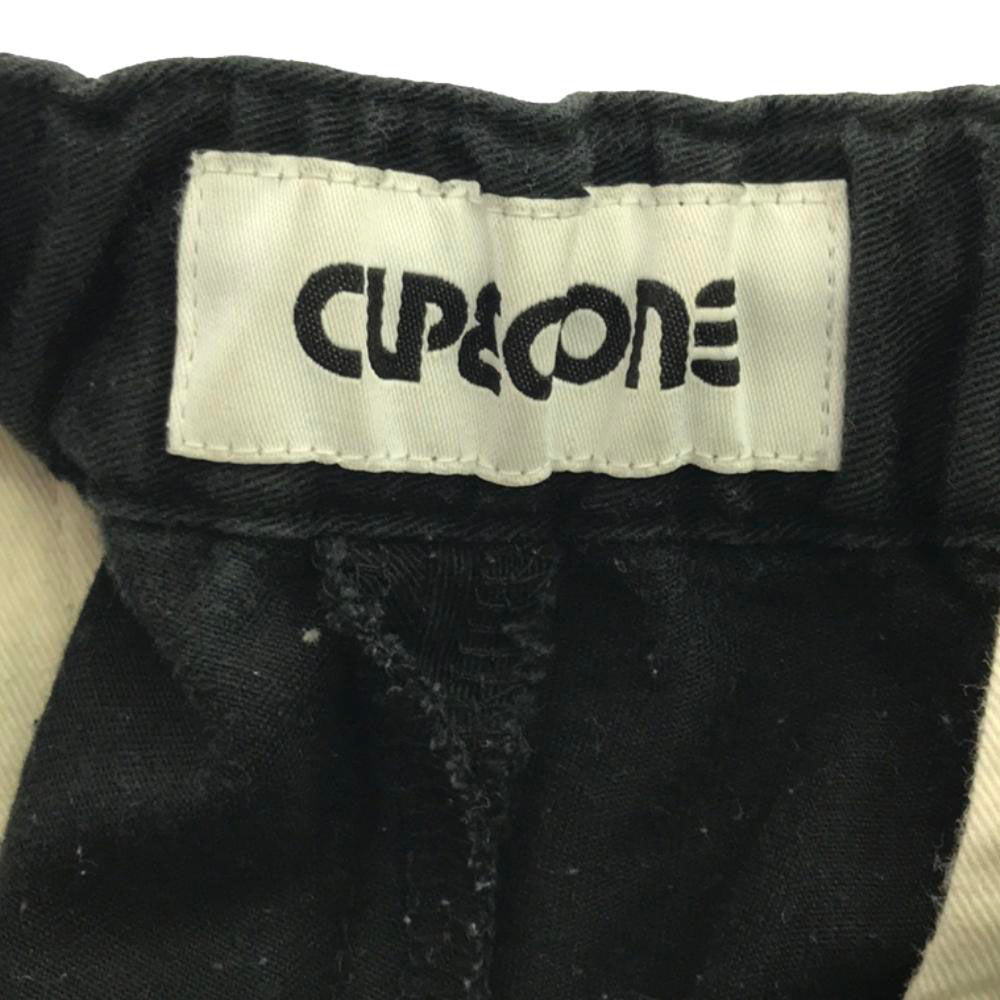 カップアンドコーン 日本製 ロゴタグ コットンパンツ 2 ブラック CUP AND CONE メンズ