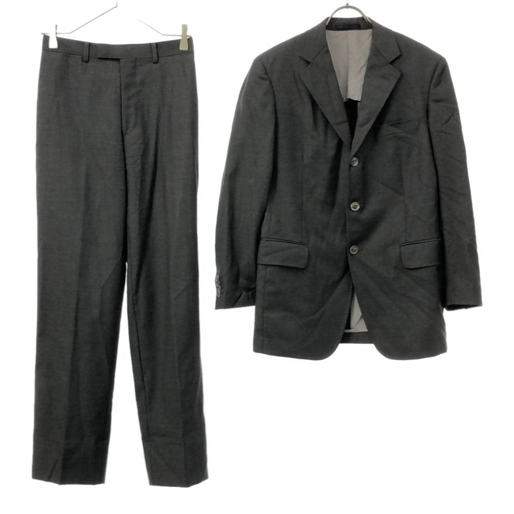 ロロピアーナ イタリア製 ウール100% スーツ 上下 セットアップ A4S チャコールグレー Loro Piana メンズ