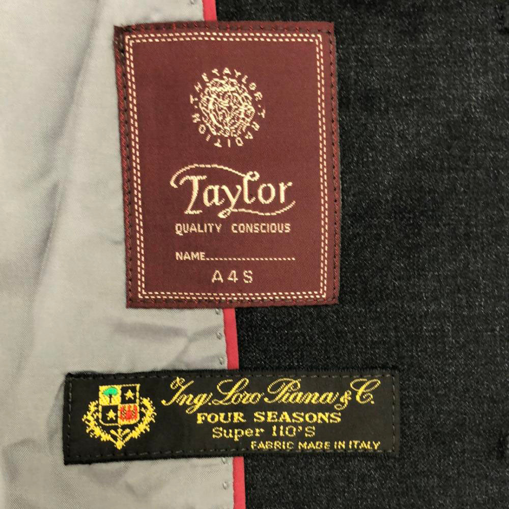 ロロピアーナ イタリア製 ウール100% スーツ 上下 セットアップ A4S チャコールグレー Loro Piana メンズ