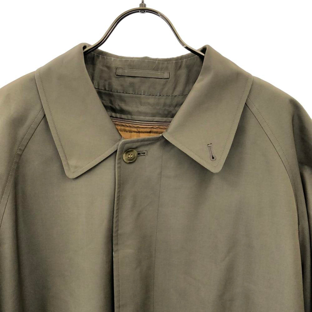 Burberrys バーバリーズ 90s シルク混 オールド ステンカラーコート 94-175-6 ベージュ系 ブランケットライナー付 裏チェック柄 メンズ