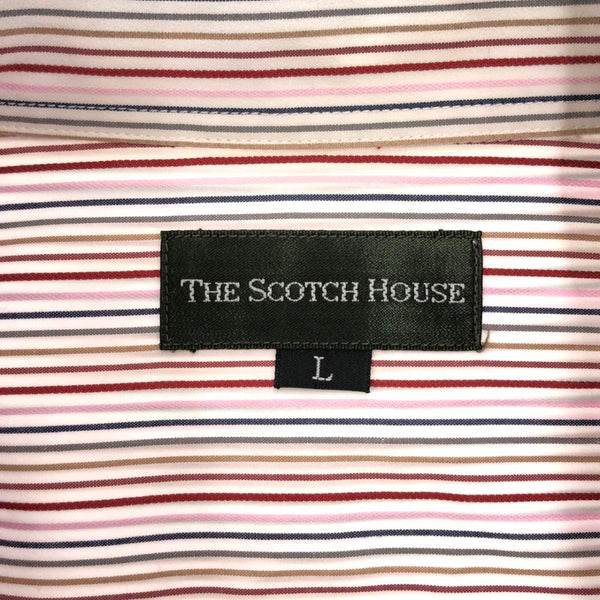 スコッチハウス 三陽商会 ストライプ柄 長袖 コットンシャツ L THE SCOTCH HOUSE メンズ