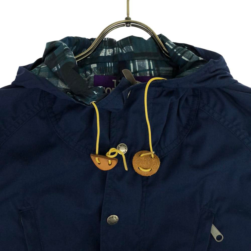 THE NORTH FACE ザノースフェイス NP2107 フード付き アウトドアジャケット L ブルー 裏地チェック柄 アウトドア NP2107N メンズ