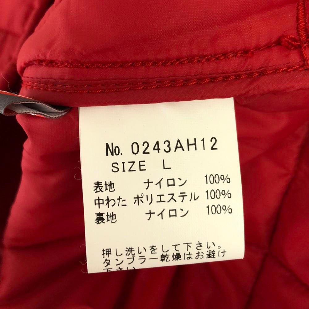 HYSTERIC GLAMOUR ヒステリックグラマー 日本製 0243AH12 ロゴ刺繍 中綿ジャケット L レッド メンズ