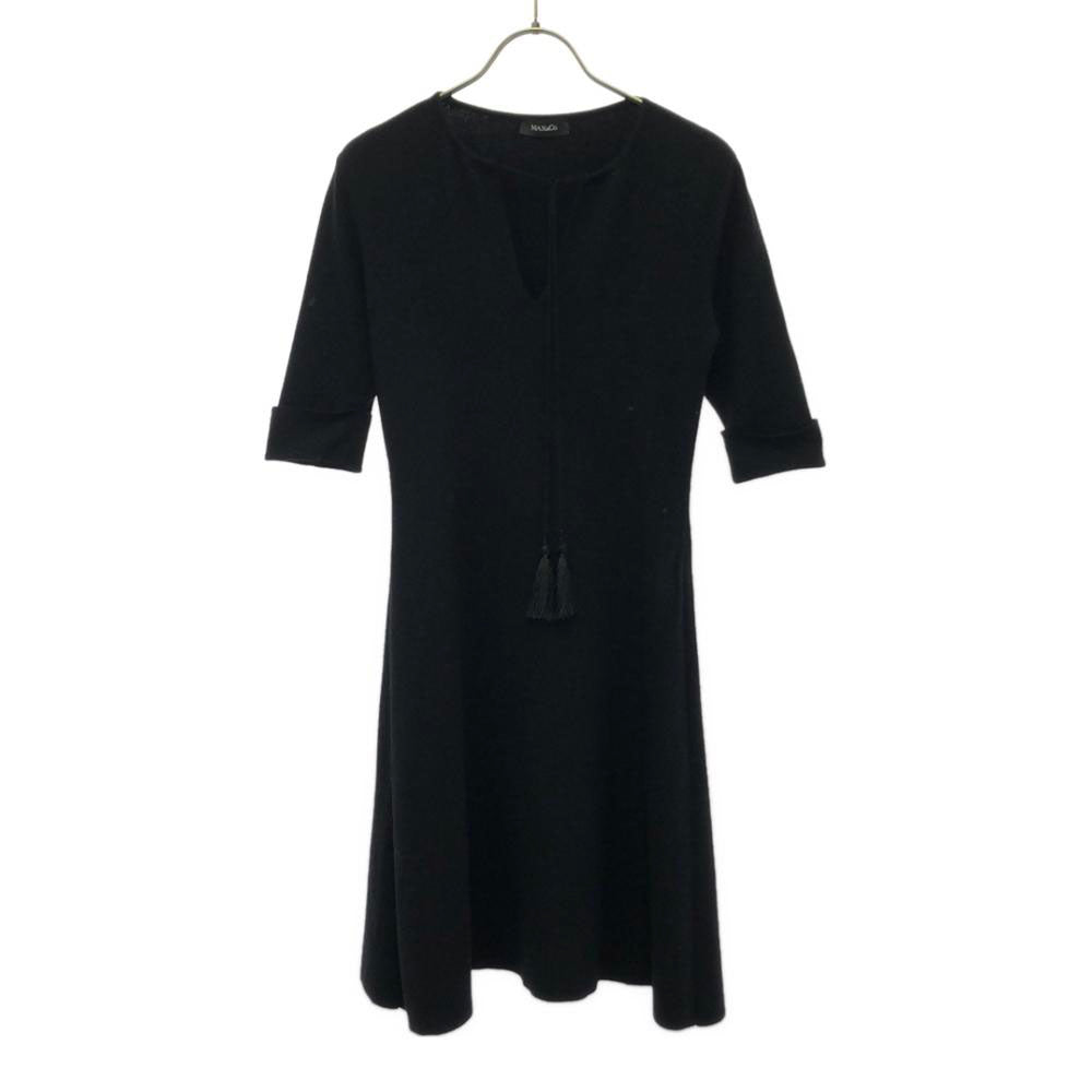 MAX&CO マックスアンドコー 半袖 ニット ワンピース S ブラック レディース