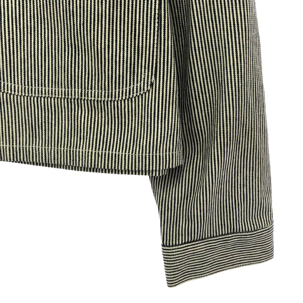 UNIVERSAL OVERALL ユニバーサルオーバーオール ヒッコリーストライプ カバーオール M ネイビー×ホワイト レディース