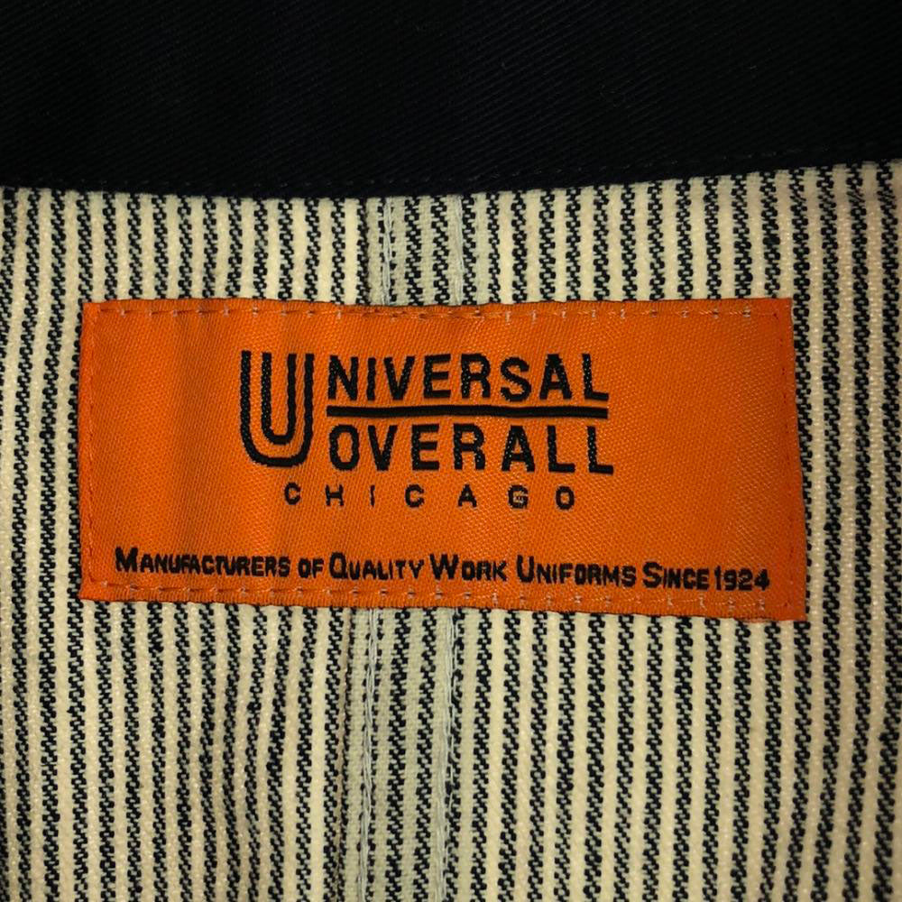 UNIVERSAL OVERALL ユニバーサルオーバーオール ヒッコリーストライプ カバーオール M ネイビー×ホワイト レディース