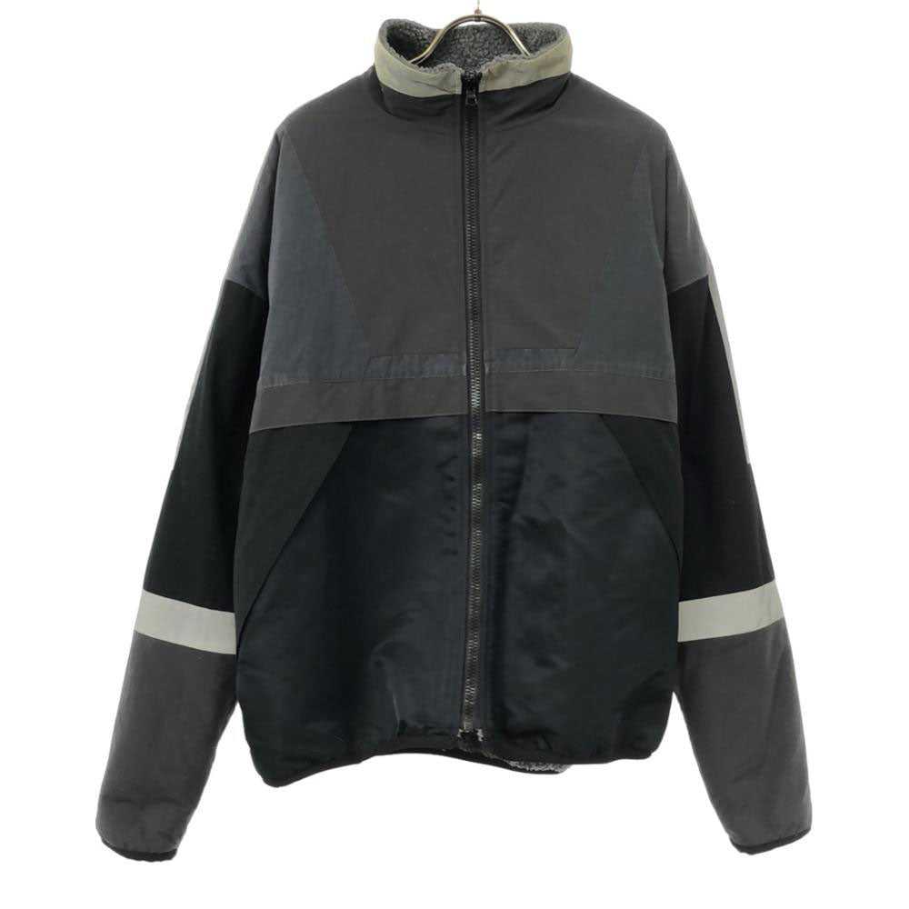ジョンエリオット ボアジャケット グレー×ブラック リバーシブル メンズ