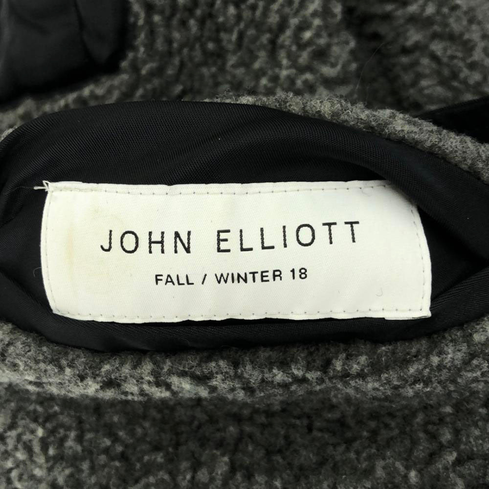 ジョンエリオット ボアジャケット グレー×ブラック JOHN ELLIOTT リバーシブル メンズ