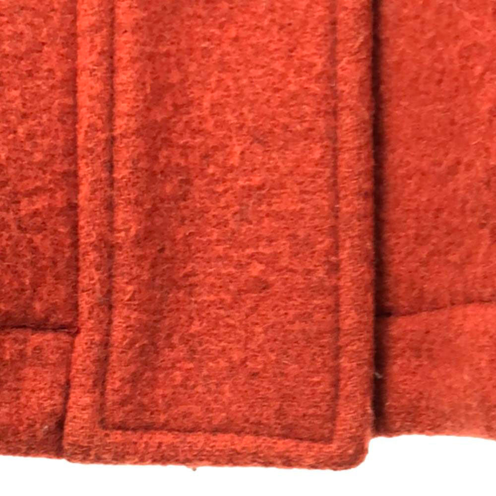 バーバリーロンドンブルーレーベル 三陽商会 ウールブレンド ダッフルコート 38 オレンジ 裏チェック レディース