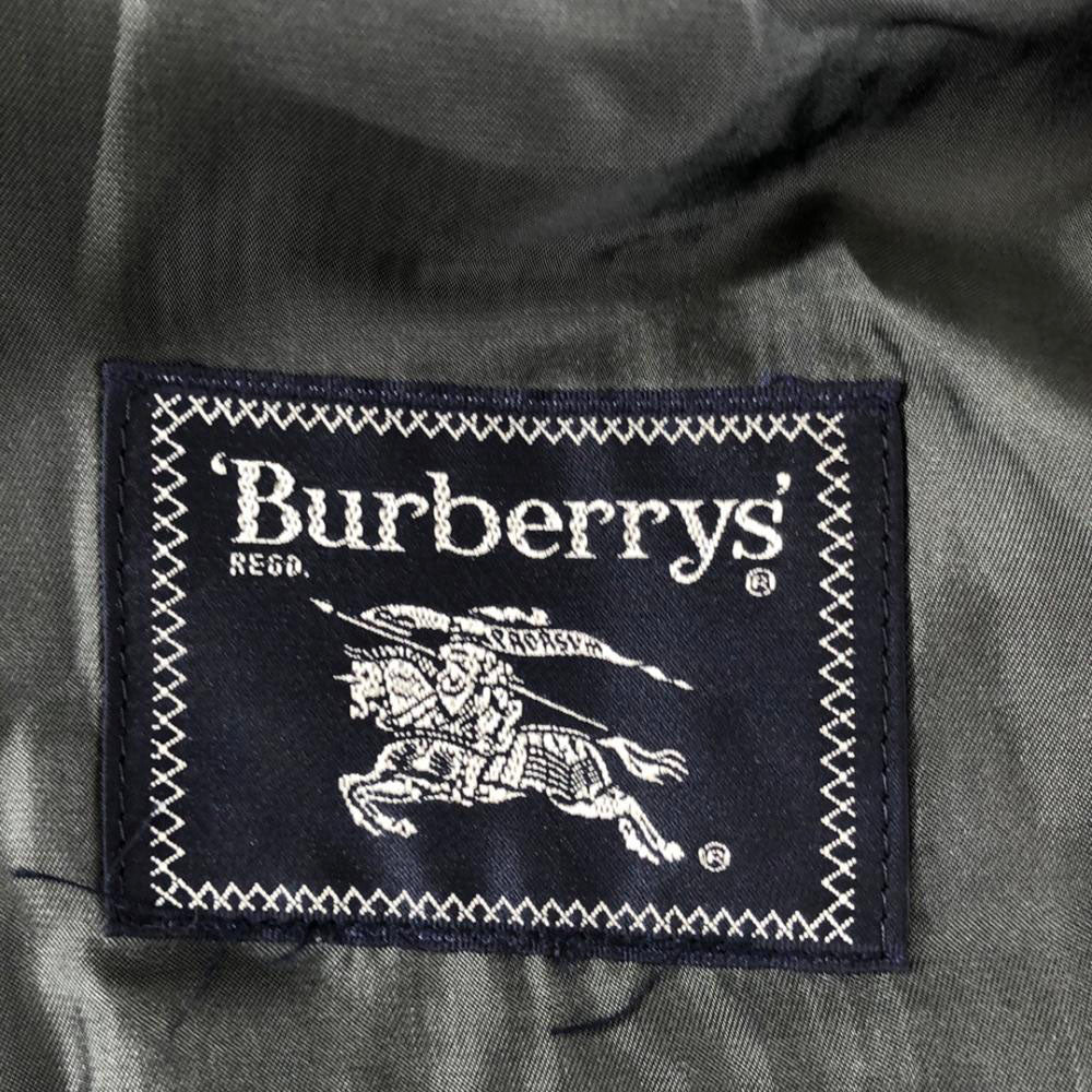 Burberrys バーバリーズ 90s 三陽商会 日本製 ウール オールド ストライプ柄 スーツ 上下 セットアップ A4 90-78-165 チャコールグレー ダブル仕上げ メンズ