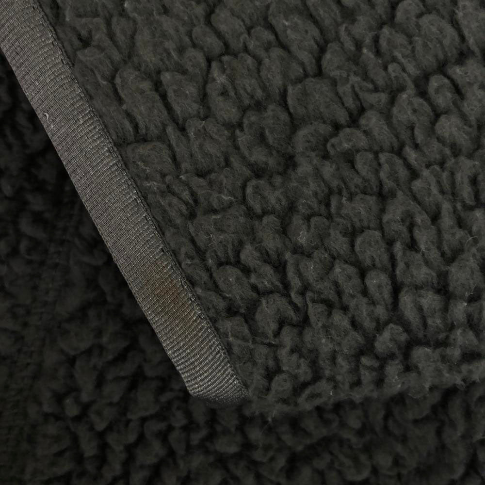 MOUNTAIN EQUIPMENT マウンテンイクイップメント ロゴワッペン ノーカラー Vネック ボアジャケット L グレー POLPRTEC メンズ