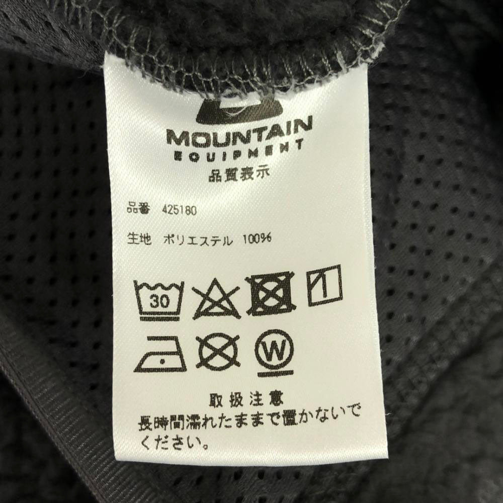 MOUNTAIN EQUIPMENT マウンテンイクイップメント ロゴワッペン ノーカラー Vネック ボアジャケット L グレー POLPRTEC メンズ