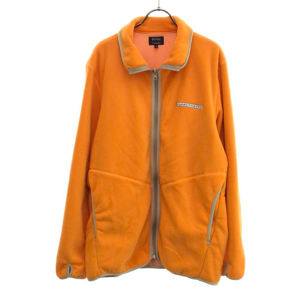 PEARLY GATES パーリーゲイツ ロゴ刺繍 ゴルフ フリースジャケット 5 オレンジ 裏メッシュ サムホール メンズ
