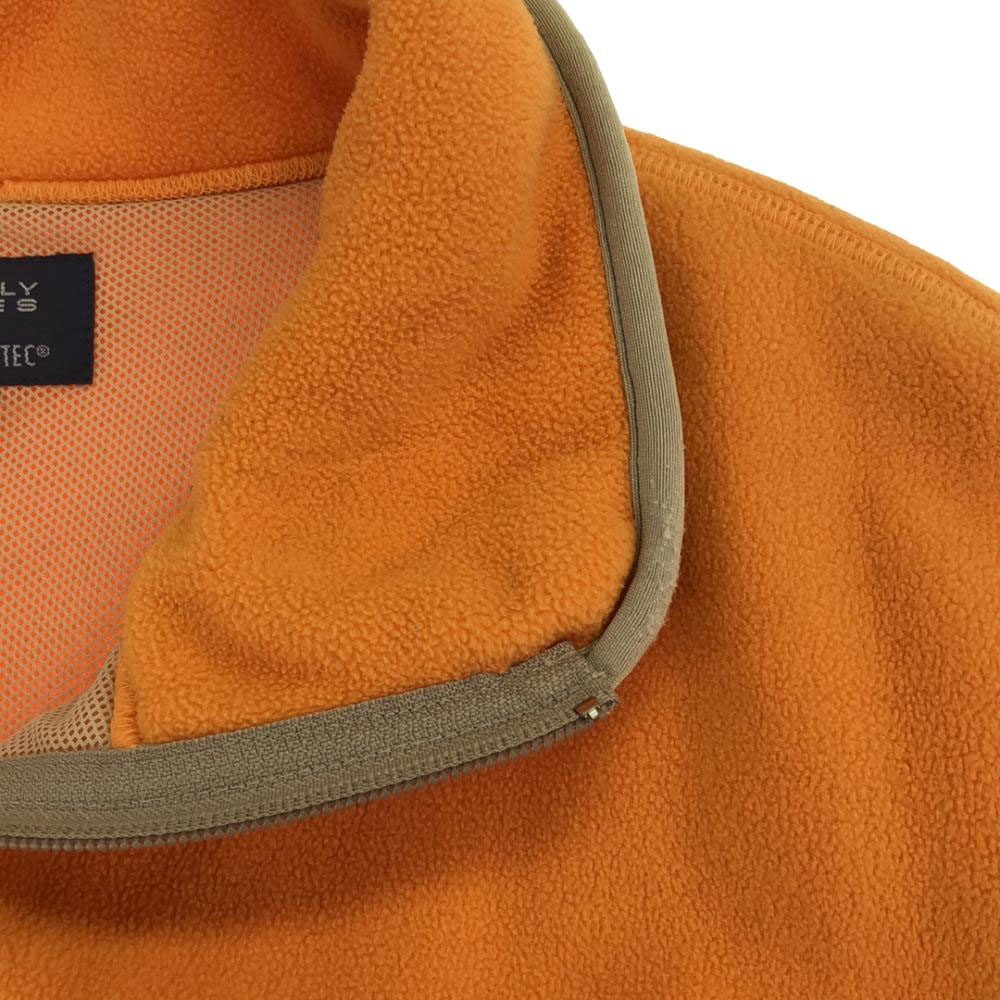 PEARLY GATES パーリーゲイツ ロゴ刺繍 ゴルフ フリースジャケット 5 オレンジ 裏メッシュ サムホール メンズ