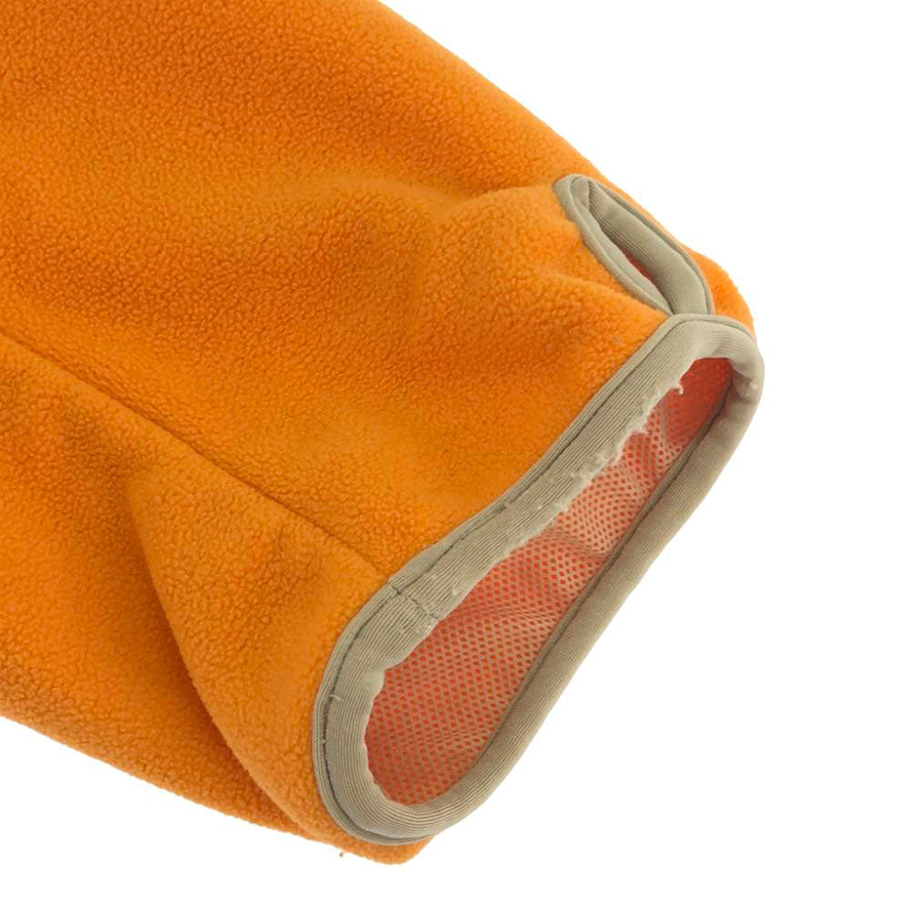 PEARLY GATES パーリーゲイツ ロゴ刺繍 ゴルフ フリースジャケット 5 オレンジ 裏メッシュ サムホール メンズ