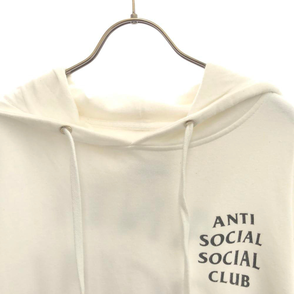 ANTI SOCIAL SOCIAL CLUB アンチソーシャルソーシャルクラブ ロゴプリント 長袖 スウェットパーカー ホワイト トレーナー メンズ