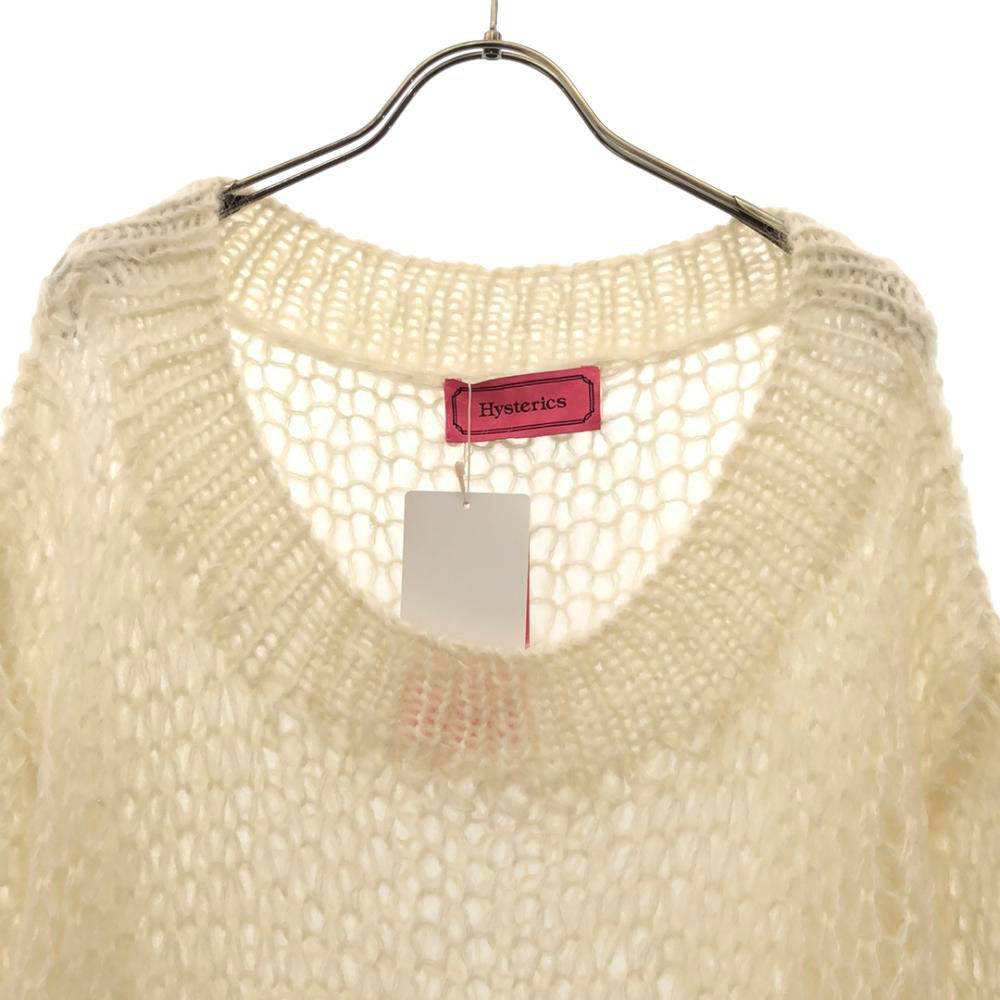 HYSTERICS ヒステリックス 未使用 モヘヤブレンド 長袖 ニット ワンピース FREE ホワイト タグ付き レディース
