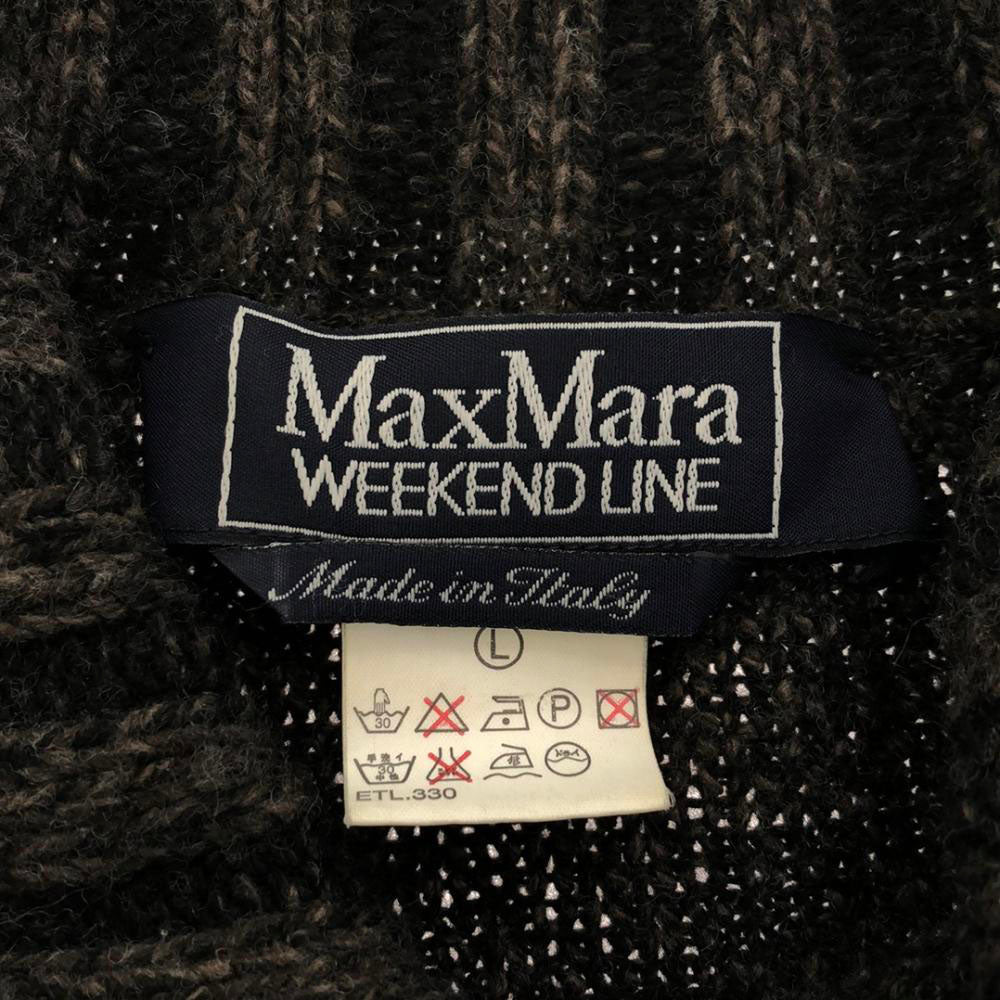 マックスマーラ イタリア製 スノー 長袖 衿付き セーター L ブラック MAX MARA WEEK END LINE ニット レディース