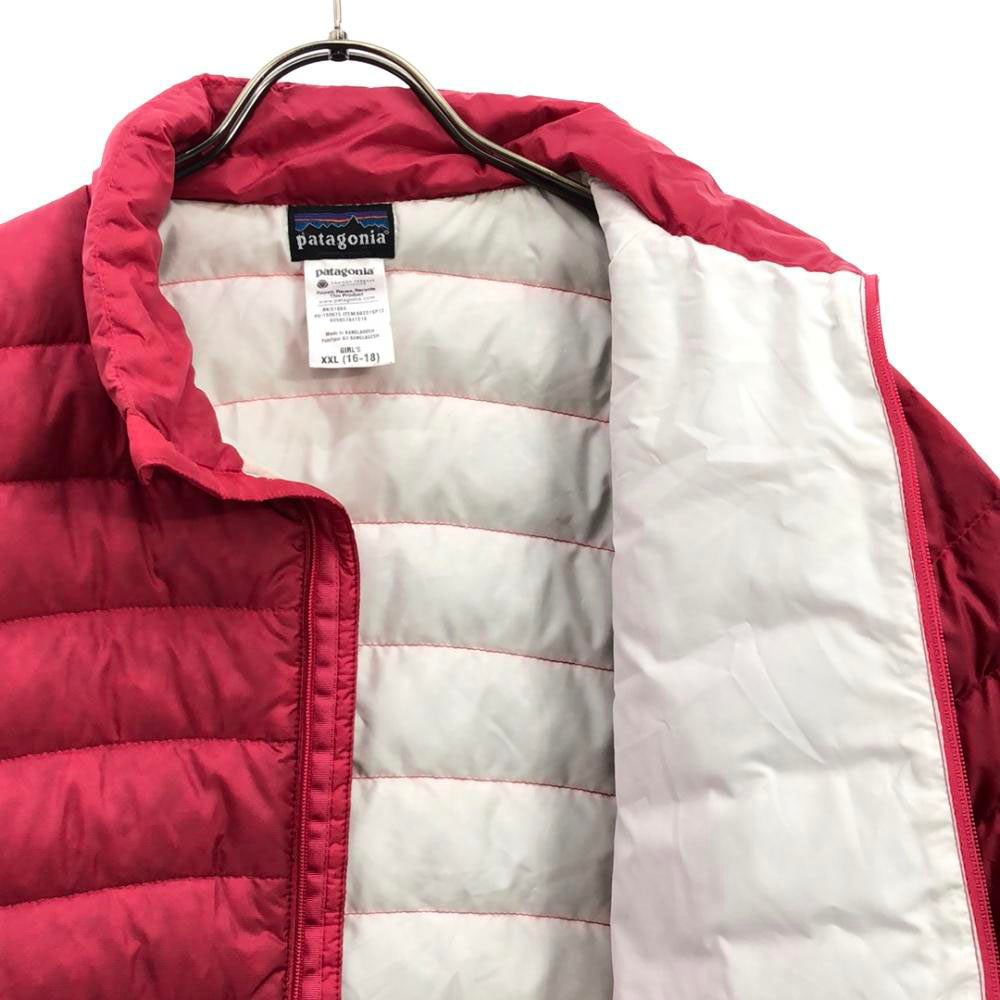 パタゴニア 68231SP13 キルティング ジップ ダウンジャケット XXL ピンク系 patagonia アウトドア キッズ
