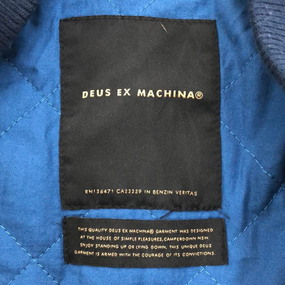 デウスエクスマキナ 刺繍 中綿ジャケット S ネイビー Deus Ex Machina メンズ