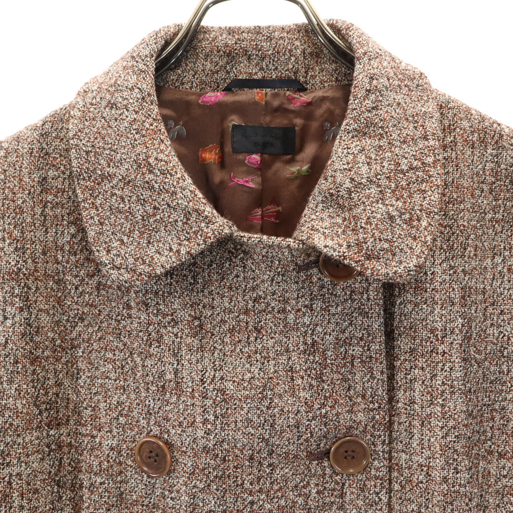 Paul Smith BLACK LABEL ポールスミス ブラックレーベル ウールブレンド チェスターコート 46L ブラウン系 レディース