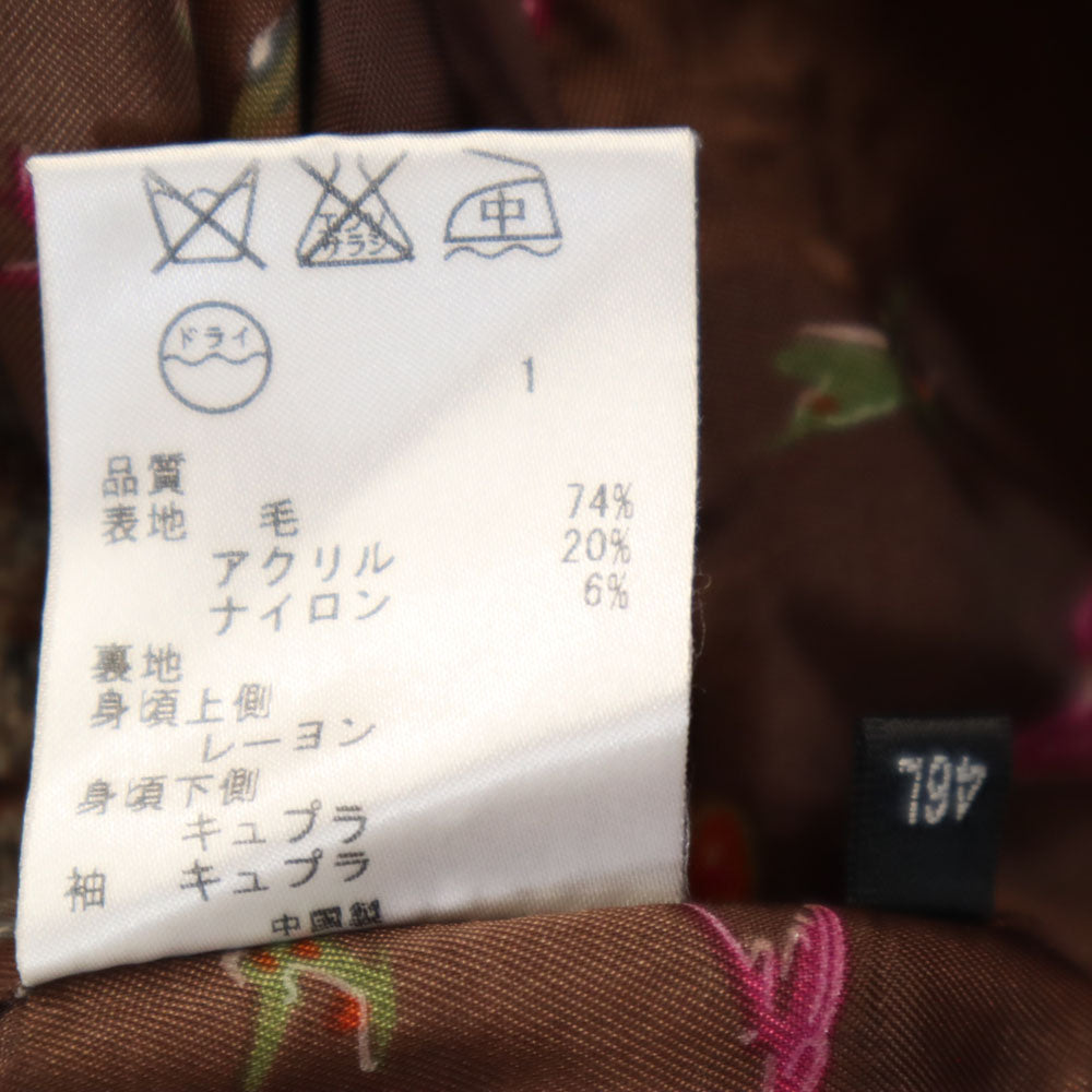 Paul Smith BLACK LABEL ポールスミス ブラックレーベル ウールブレンド チェスターコート 46L ブラウン系 レディース