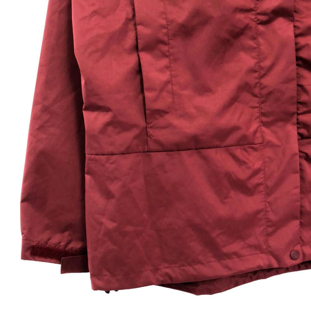 オンヨネ ロゴ刺繍 フード付き スポーツジャケット 上下 セットアップ L レッド系×ブラック 裾マジックテープ レディース