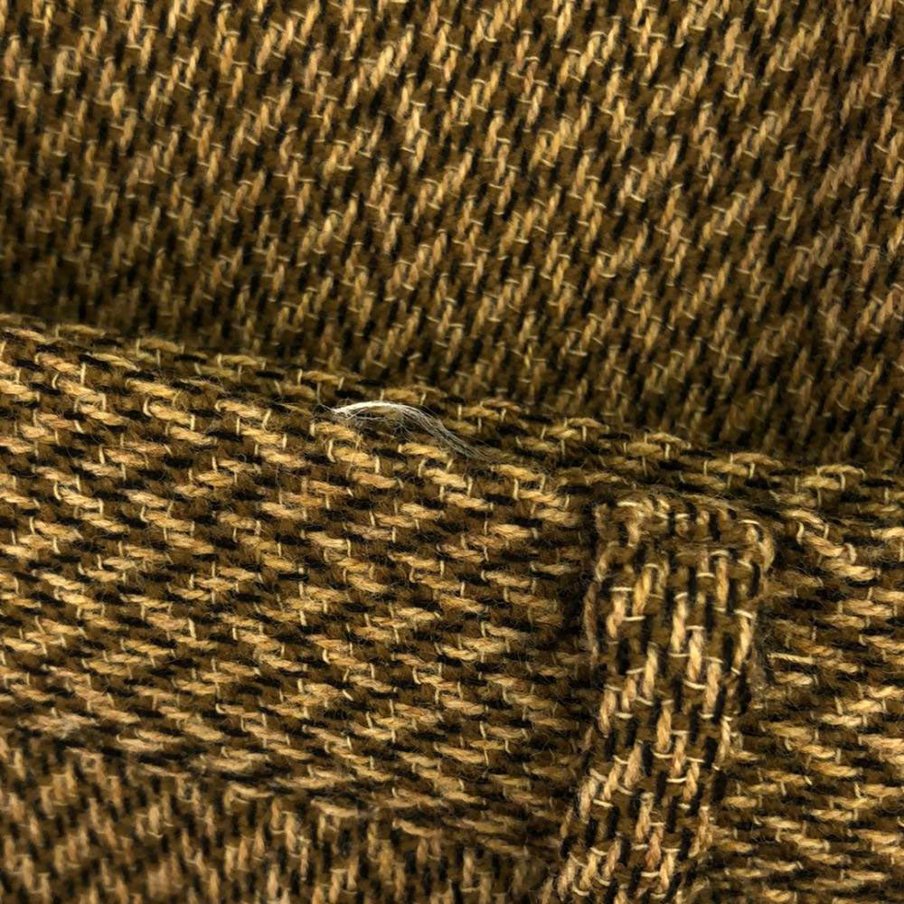 MANI マーニ イタリア製 ヘリンボーン柄 パンツスーツ 上下 セットアップ 40 ベージュ系 肩パット入り レディース