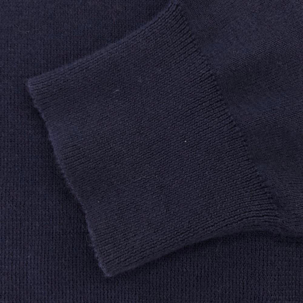 ポロラルフローレン ロゴ刺繍 長袖 Vネック コットン ニット S ネイビー POLO RALPH LAUREN セーター メンズ