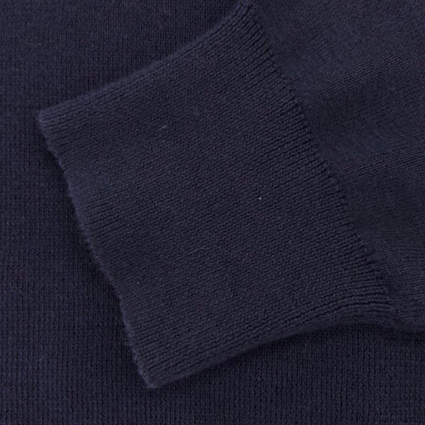 ポロラルフローレン ロゴ刺繍 長袖 Vネック コットン ニット S ネイビー POLO RALPH LAUREN セーター メンズ