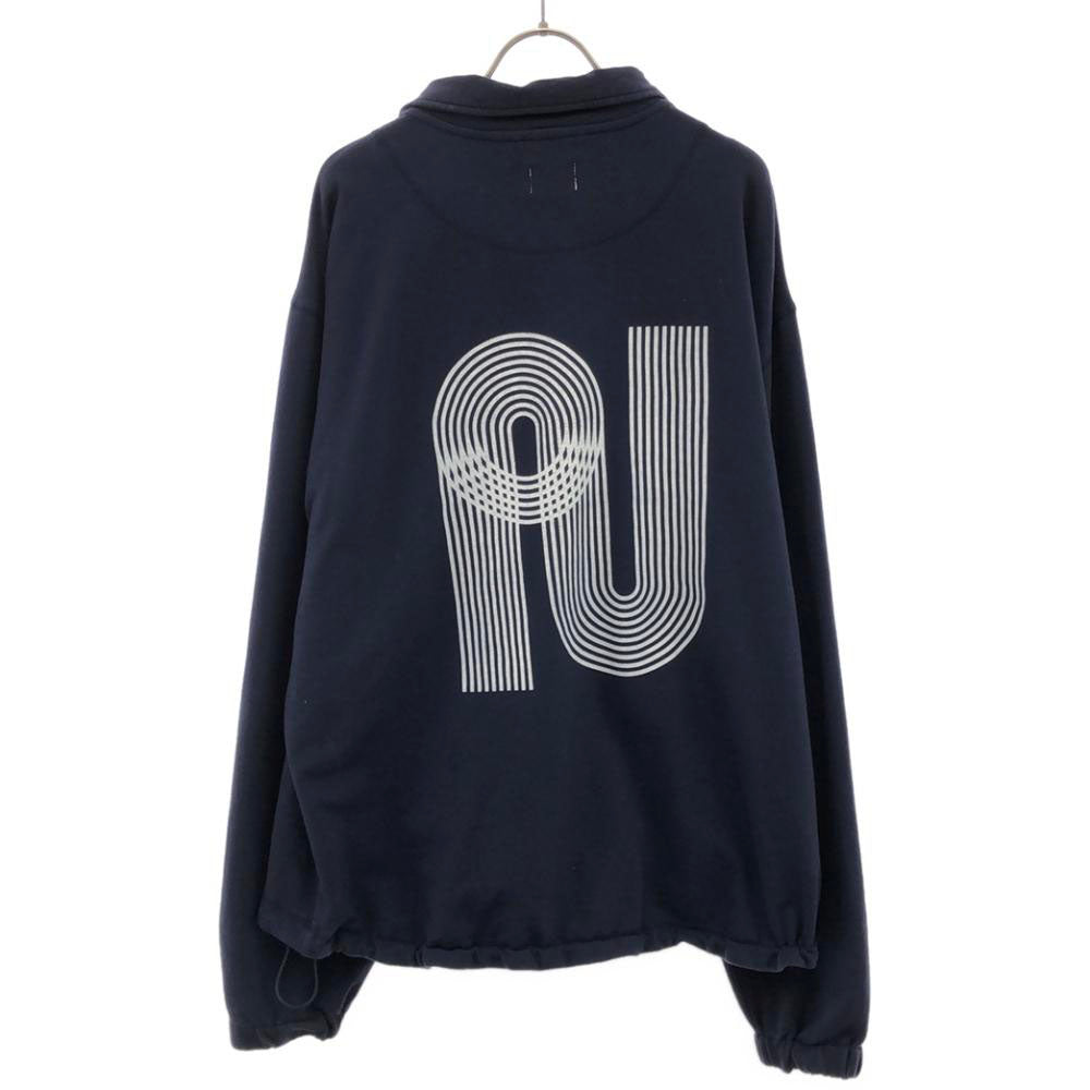 Name. ネーム プリント 長袖 スウェット ジップジャケット L ネイビー バックプリント メンズ
