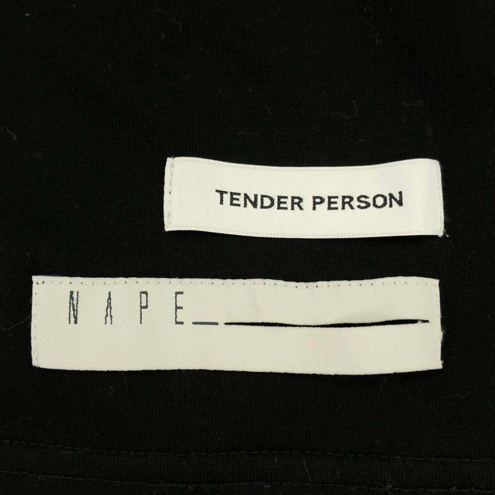 ネイプ 日本製 KAWANO TENDERPERSON ロゴプリント 長袖 Tシャツ 2 ブラック ロンT バックプリント メンズ