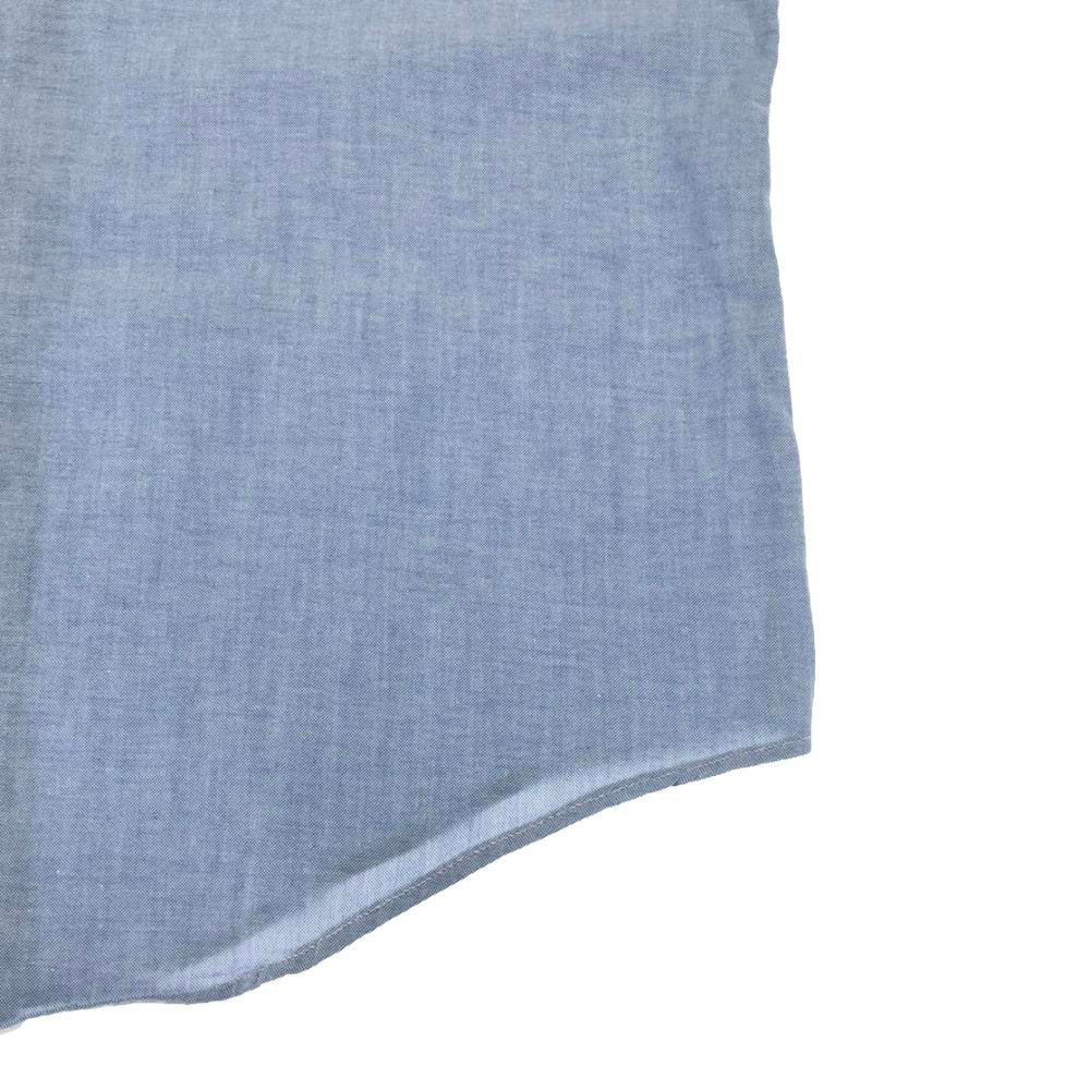 ポロバイラルフローレン 80s USA製 緑タグ ヴィンテージ ボーイズ ロゴ刺繍 長袖 オックスフォード ボタンダウンシャツ 20 ブルー Polo by Ralph Lauren メンズ