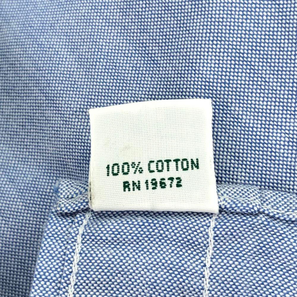 ポロバイラルフローレン 80s USA製 緑タグ ヴィンテージ ボーイズ ロゴ刺繍 長袖 オックスフォード ボタンダウンシャツ 20 ブルー Polo by Ralph Lauren メンズ