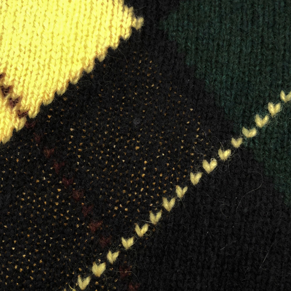 ポロバイラルフローレン 90s ウールブレンド オールド アーガイル柄 長袖 Vネック ニット M ネイビー系 Polo by Ralph Lauren セーター レディース