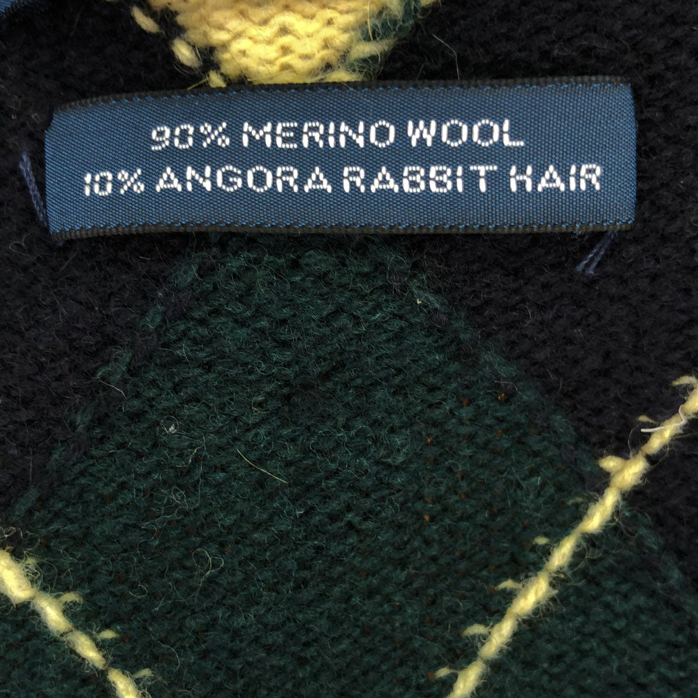 ポロバイラルフローレン 90s ウールブレンド オールド アーガイル柄 長袖 Vネック ニット M ネイビー系 Polo by Ralph Lauren セーター レディース