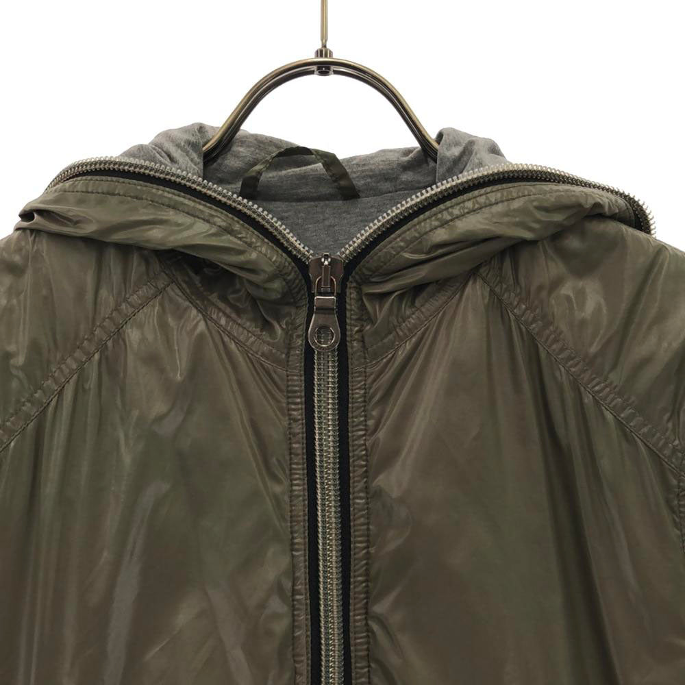 DUVETICA デュベティカ フード付き ダウンジャケット 46 カーキ ポケッタブル 裏地綿 メンズ