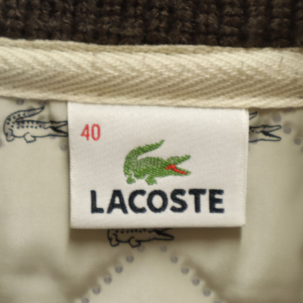 LACOSTE ラコステ キルティングジャケット 40 ブラウン ブルゾン レディース