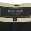 未使用 ビームスライツ 日本製 コットンパンツ L ブラック BEAMS LIGHTS タグ付き ボタンフライ メンズ