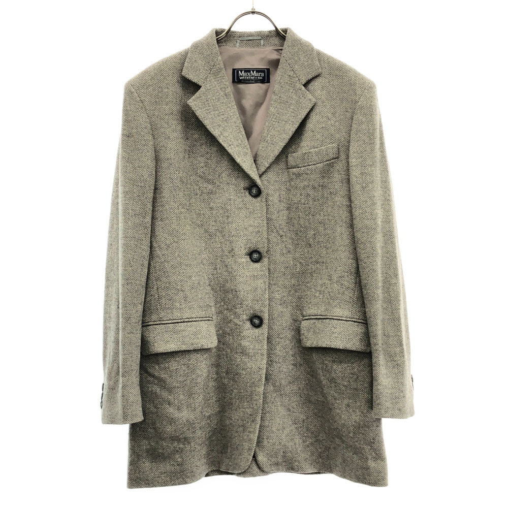 マックスマーラ ウイークエンドライン イタリア製 ウールブレンド テーラードジャケット 42 グレー系 サイドベンツ レディース