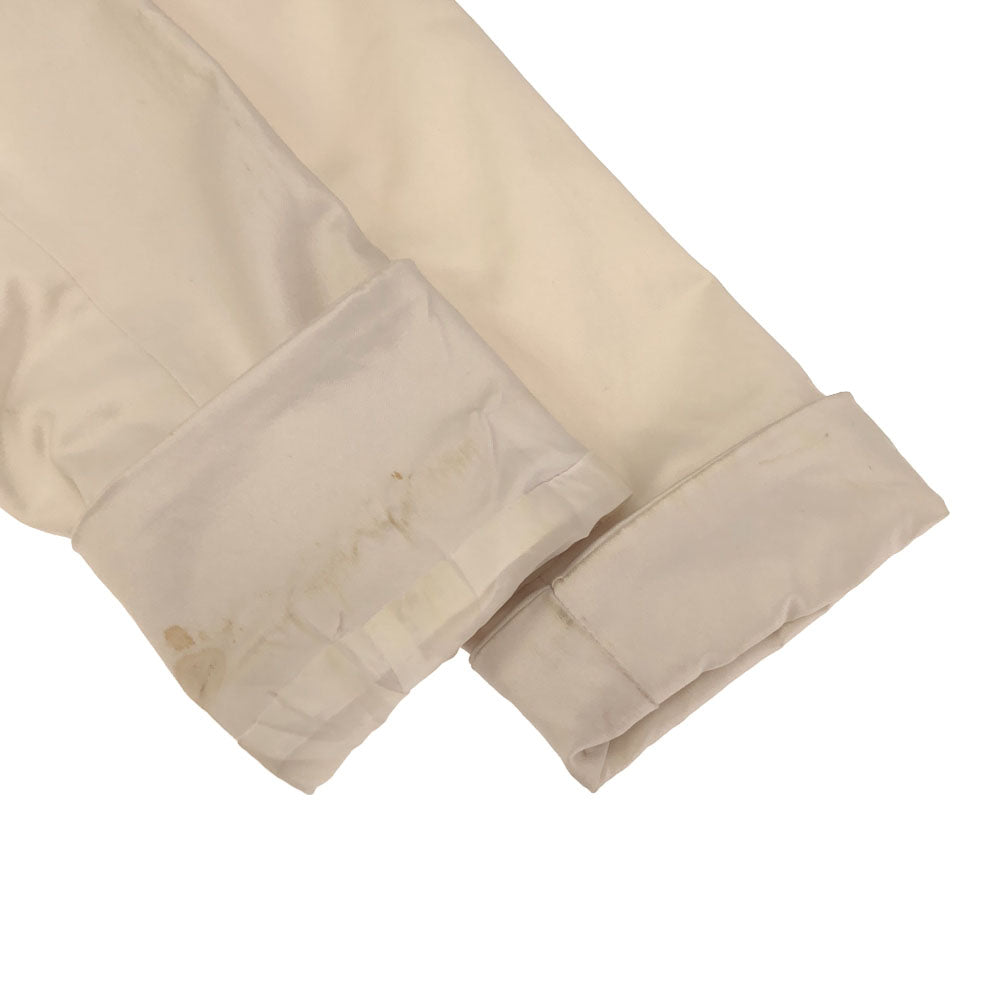 Desigual デシグアル ボタニカル ロゴ刺繍 スタンドカラー コート 36 ホワイト系 裏地付き ストレッチ入り レディース