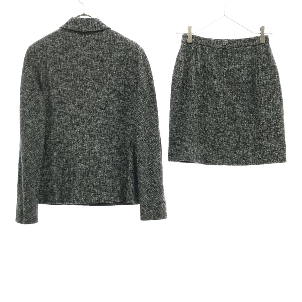 MAX MARA マックスマーラ イタリア製 ウールブレンド スカートスーツ 上下 セットアップ 38 グレー系 裏地付き バックジップ レディース