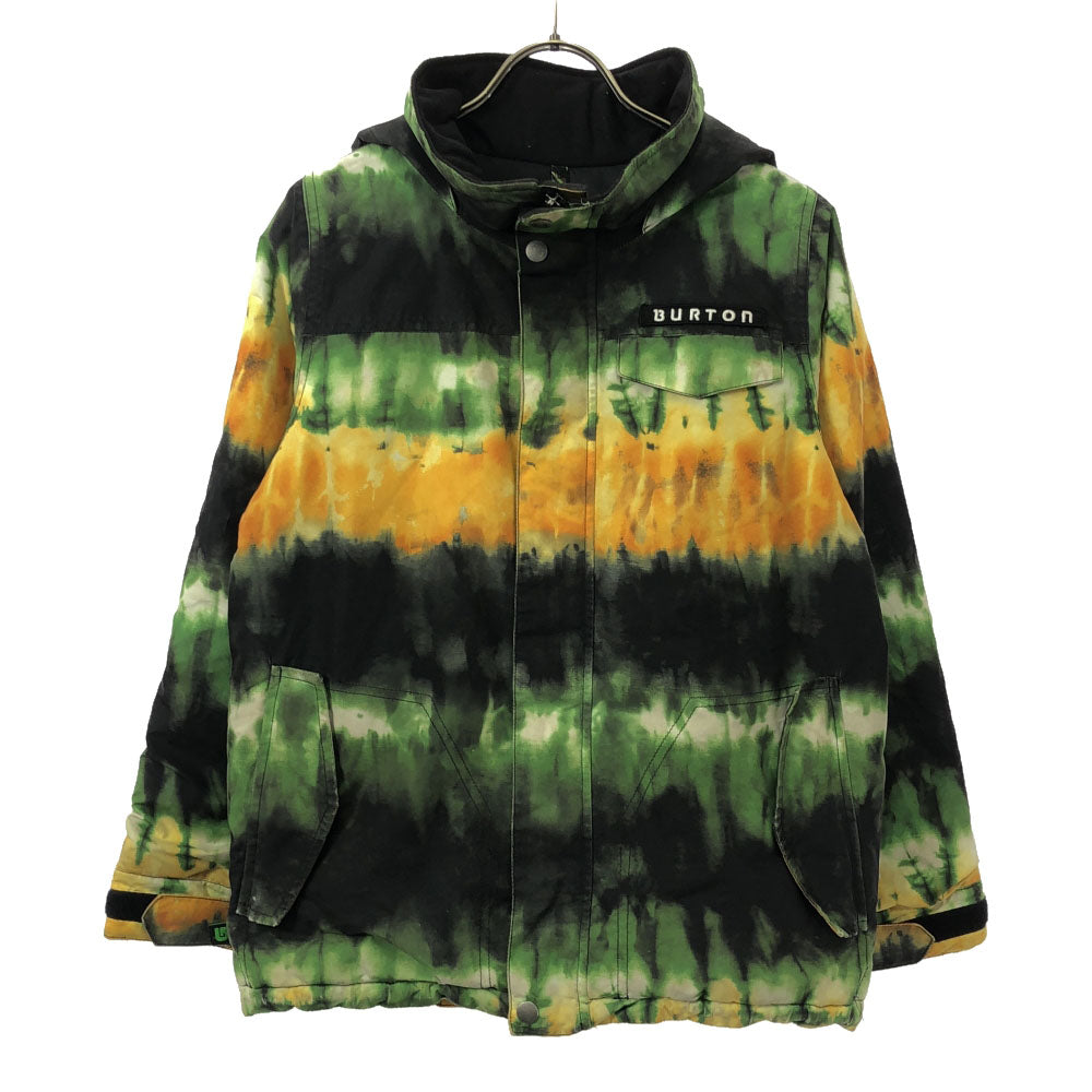 BURTON バートン ロゴワッペン スキー フード付き ジップ ウェア M グリーン系 スノーボード キッズ