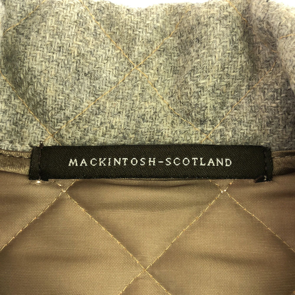 マッキントッシュスコットランド イギリス製 ウール キルティングコート 34 ベージュ系 MACKINTOSH SCOTLAND レディース