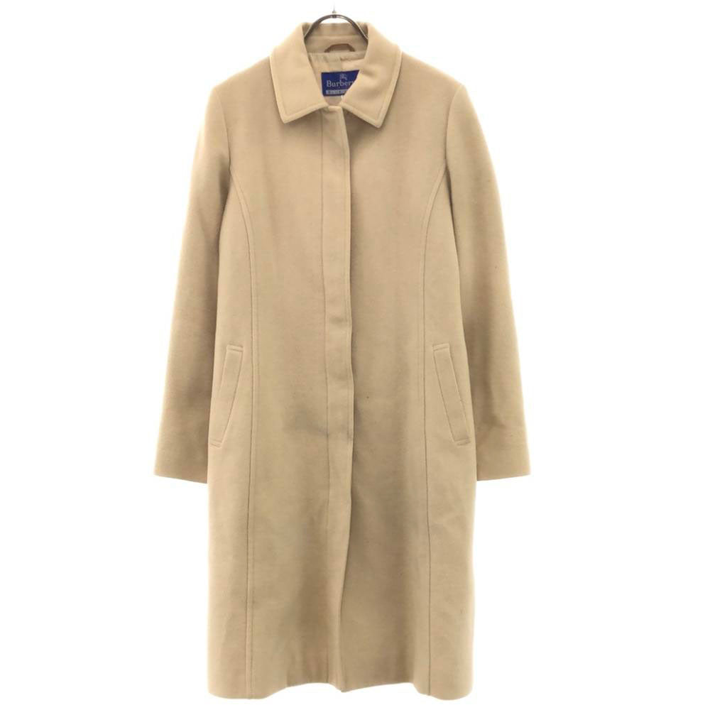 Burberrys Blue label バーバリーズブルーレーベル 90s ウールブレンド オールド ステンカラーコート 38 ベージュ レディース
